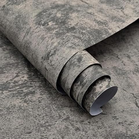 JSEVEM Industrial Concrete Wallpaper Peel and Stick Cover