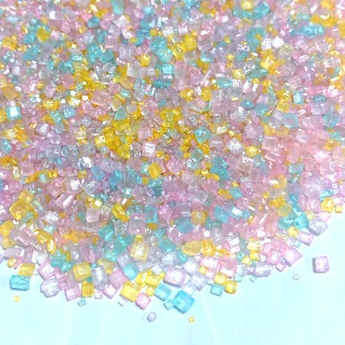 Sentovac Pastel Sugar Crystals for Baking Edible Spring Easter Coarse Large Crystals Sparkling Sugar Sprinkles Cake Cookie Cupcake Topper Ice Cream Decoration Supplies - Thumbnail 4