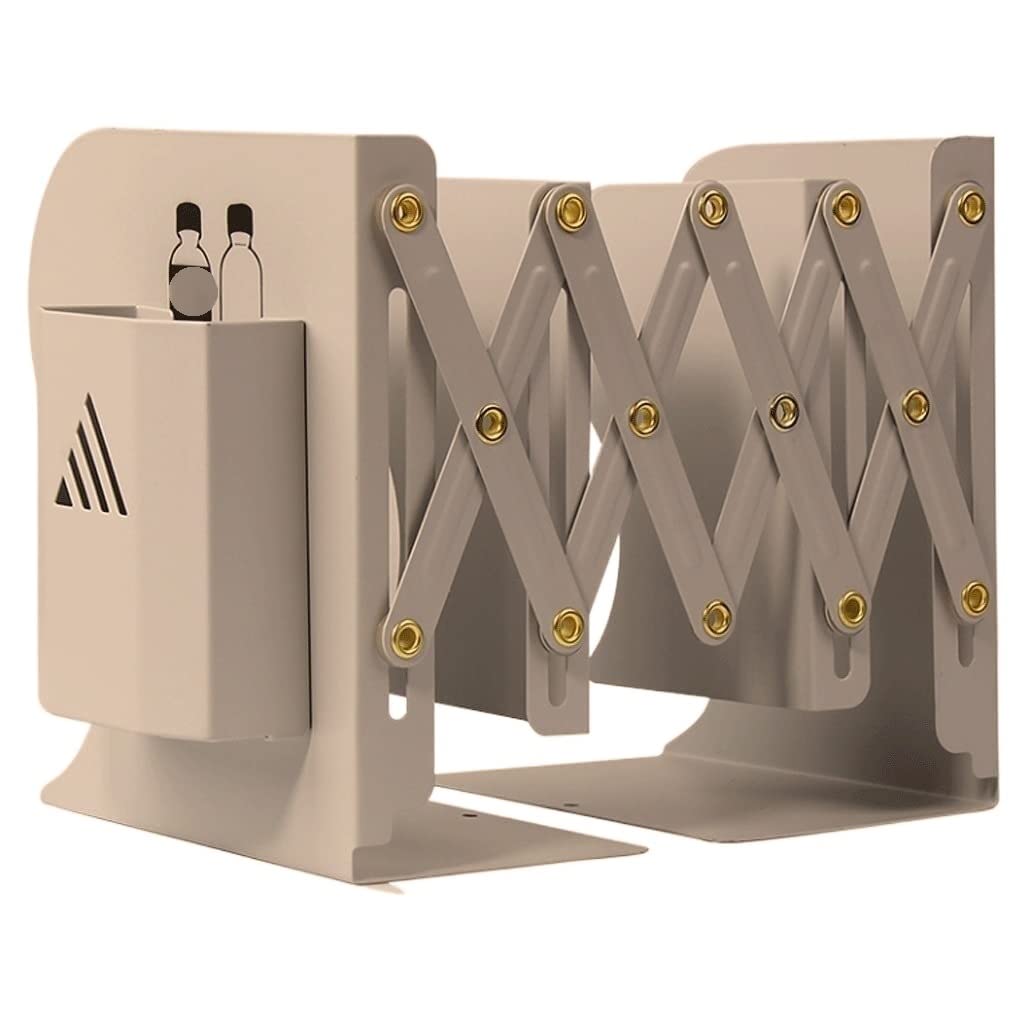 Podpórka Książek Bookends Proste Home Office Book Ends Szary Natural Style Bookend Metal Korek Praktyczny antypoślizgowy regulowany koniec książki Biurko Dekoracyjna