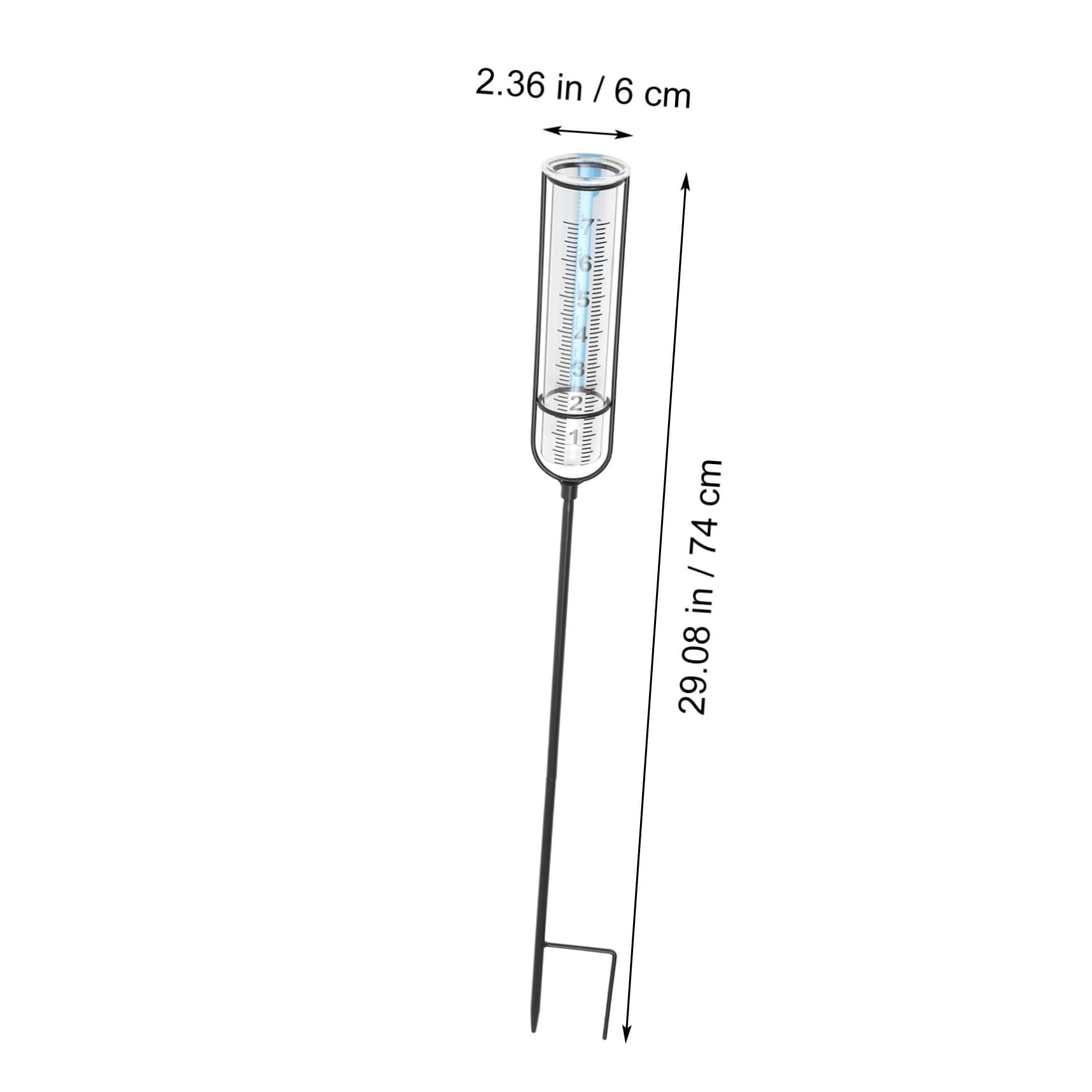 KESYOO Rain Gauge Outdoors Meter Above Ground Can Rain Gage Water Sensor Water Landscape Backyard Rain Measure Collector for Garden Stake Rain Measurer Rain Water Gauge Garden Decor Iron