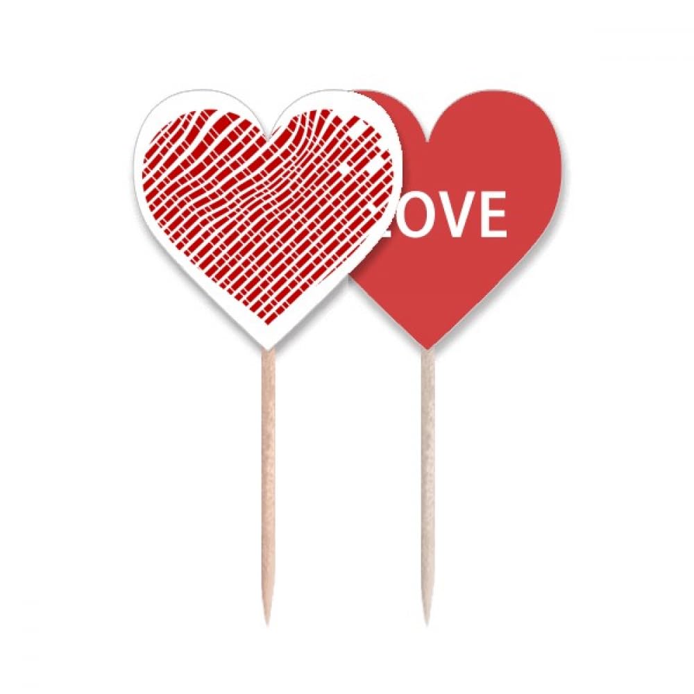 Cure-dents rouge motif cœur Saint-Valentin pour décorer un coffret cadeau gourmand