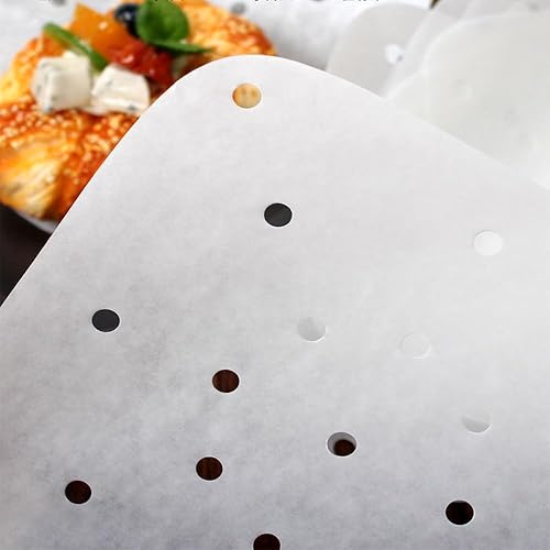 Miniatura 10 de Revestimientos de papel pergamino para freidora de aire (10 x 10 pulgadas), cuadrados, 100 piezas compatibles con freidora de aire XXXL, perfectos