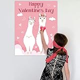 GloDreAm Valentine’s Day Party Games for Kids- Pin the Hearts on The Llama - V-Day Game School...