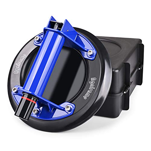 20,3 cm großer Glas-Saugnapf, robuster Glasheber, industrieller Hand-Vakuum-Plattenheber, Saugnapf-Vakuum-Glasheber mit ABS-Pumpe, 100 kg Tragfähigkeit (blau-1P) Cover