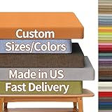 ColourTree Custom Size Bench Cushion for Indoor/Outdoor Patio Furniture/Chair/Window Seat, Premium 70D High-Resilience Foam (Custom Sizes/Colors/Thickness/Samples Available) (3 Inch Thick)