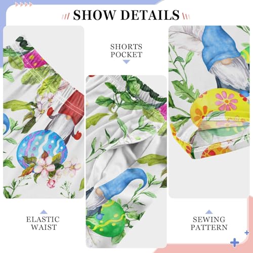 Easter Gnome Egg Boys Long Pants Soft Trousers Elastic Waist Kids Lounge Bottoms with Pockets S-XL4