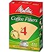 Melitta #4 Coffee Filters, Natural Brown, 2 Pack of 100 Filters.