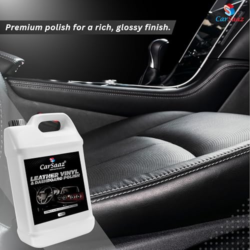 Image of CAR SAAZ Leather Vinyl & Dashboard Polish 5 LTR | Car Dashboard & Interior Polish | Premium Polish for Car Interior, Seats Covers, Door Panels, Leather Surfaces and More | Restores and Protects (5L)