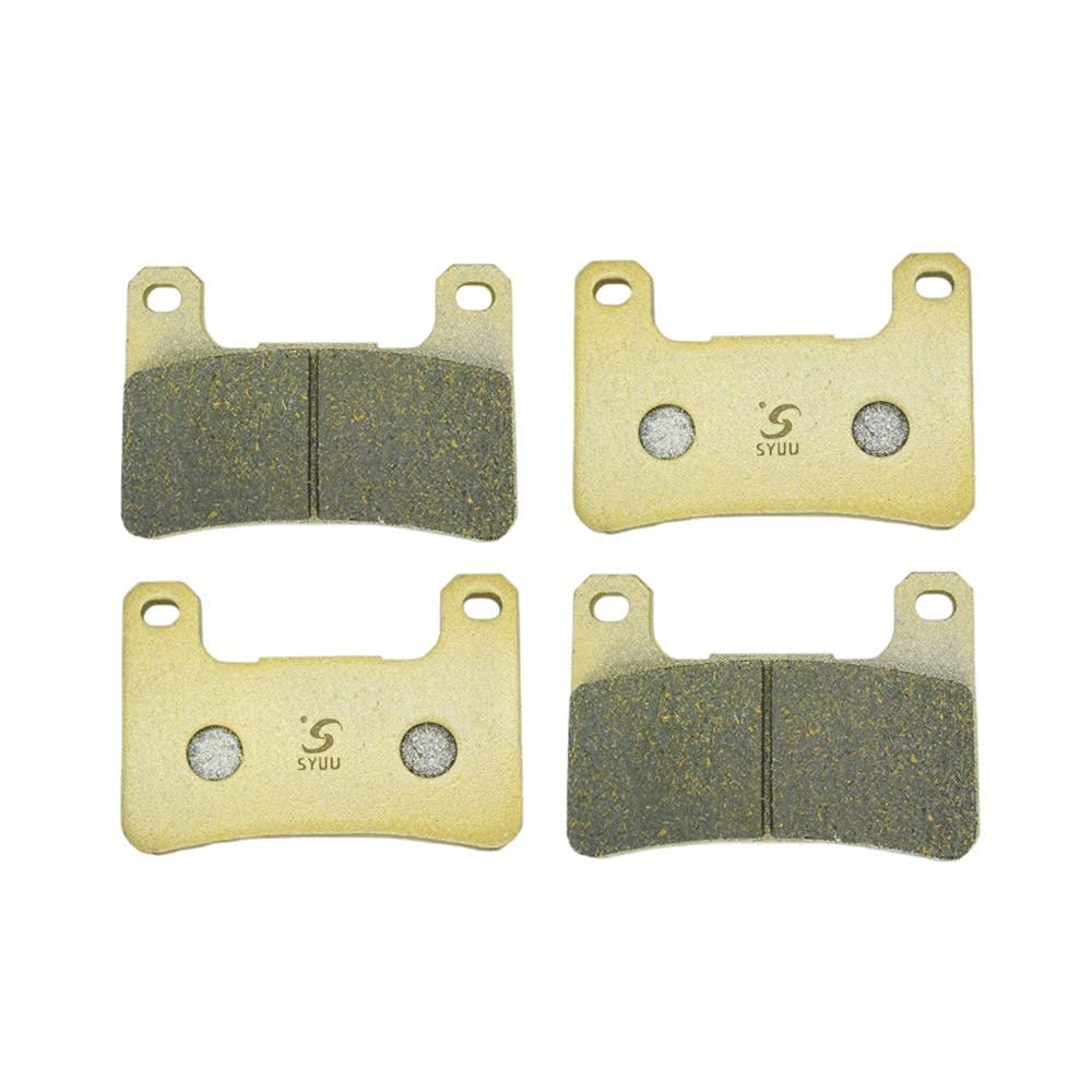S SYUU Motocicleta Fibra de cobre delantero y trasero Pastillas de freno Compatible con Suzuki GSXR 600 GSXR 750 (2004-2010) GSXR 1000 (2004-2011) FA379FF