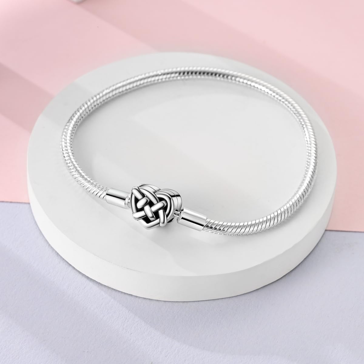 NARMO 925 Sterling Silver Bracelets for Women Love Heart Bracelets Butterfly Snake Bracelets fit Pandora Charm Beads Various Snake Charm Bracelets Size 6.7in-7.9in - Image 2