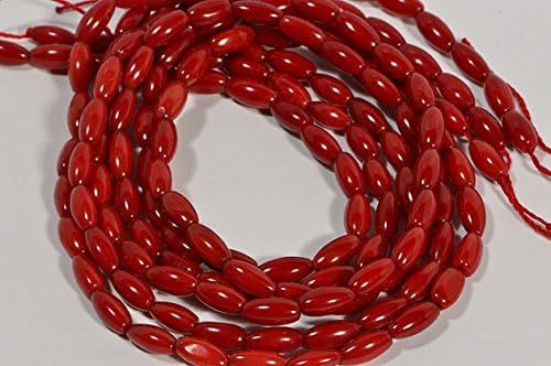 red coral 8x4mm 16" inch strand beads jewelry making supplies