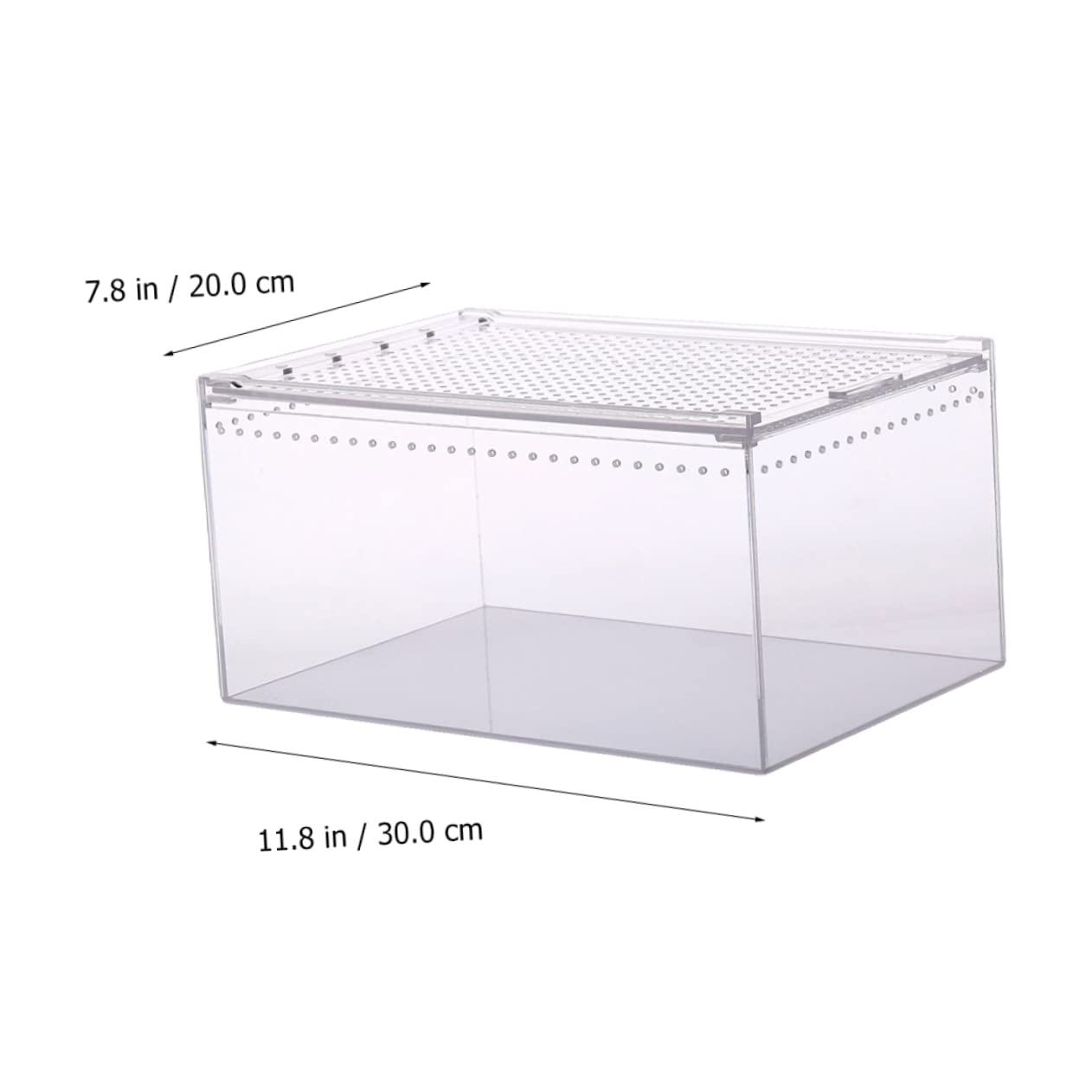 Reptilienzuchtbox aus Acryl Transparent, Auslaufsicher, EIN Stück | Montage, für Futtergabe und Sichere Haltung, Geeignet für Krabben und Schildkröten