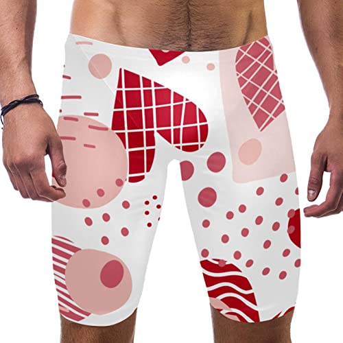 Maillot de bain homme cœur rose short de bain plage multicolore XL