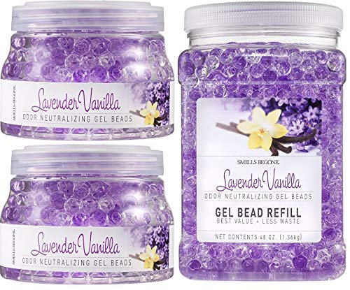 Smells Begone Odor Eliminator Gel Bead Value Pack - Air Freshener - Eliminates