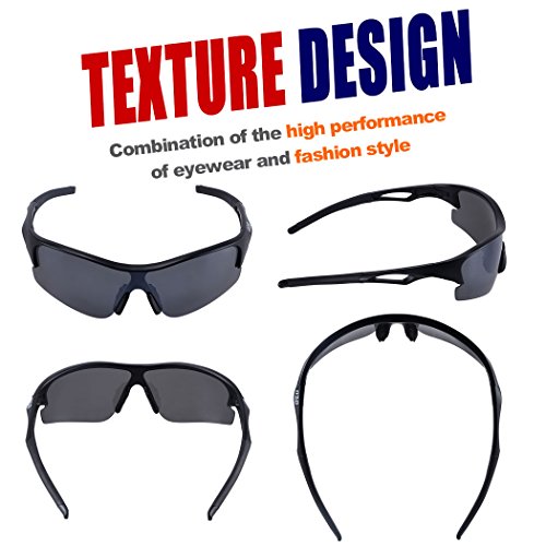 O2O Polarized Sports Sunglasses For Women Men Teens Youth Biking Running Golf Unbreakable Frame (Black) #TOP1