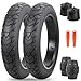 ZUKKA Fat Bike Tire 20 x 4,0 Zoll Mountain Bike Tire Fat Tire 20 Zoll ETRTO 98-406 mit 20 Zoll Fat Bike Schlauch 20 x 4,0 AV35 mm Heavy Duty Deep Grooves Foldable Replacement All Terrain,Schwarz