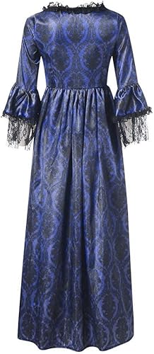 Miniatura 5 de Vestido renacentista con capucha para mujer, disfraz medieval victoriano, vestido de baile gótico de bruja Jedi, disfraz de Halloween