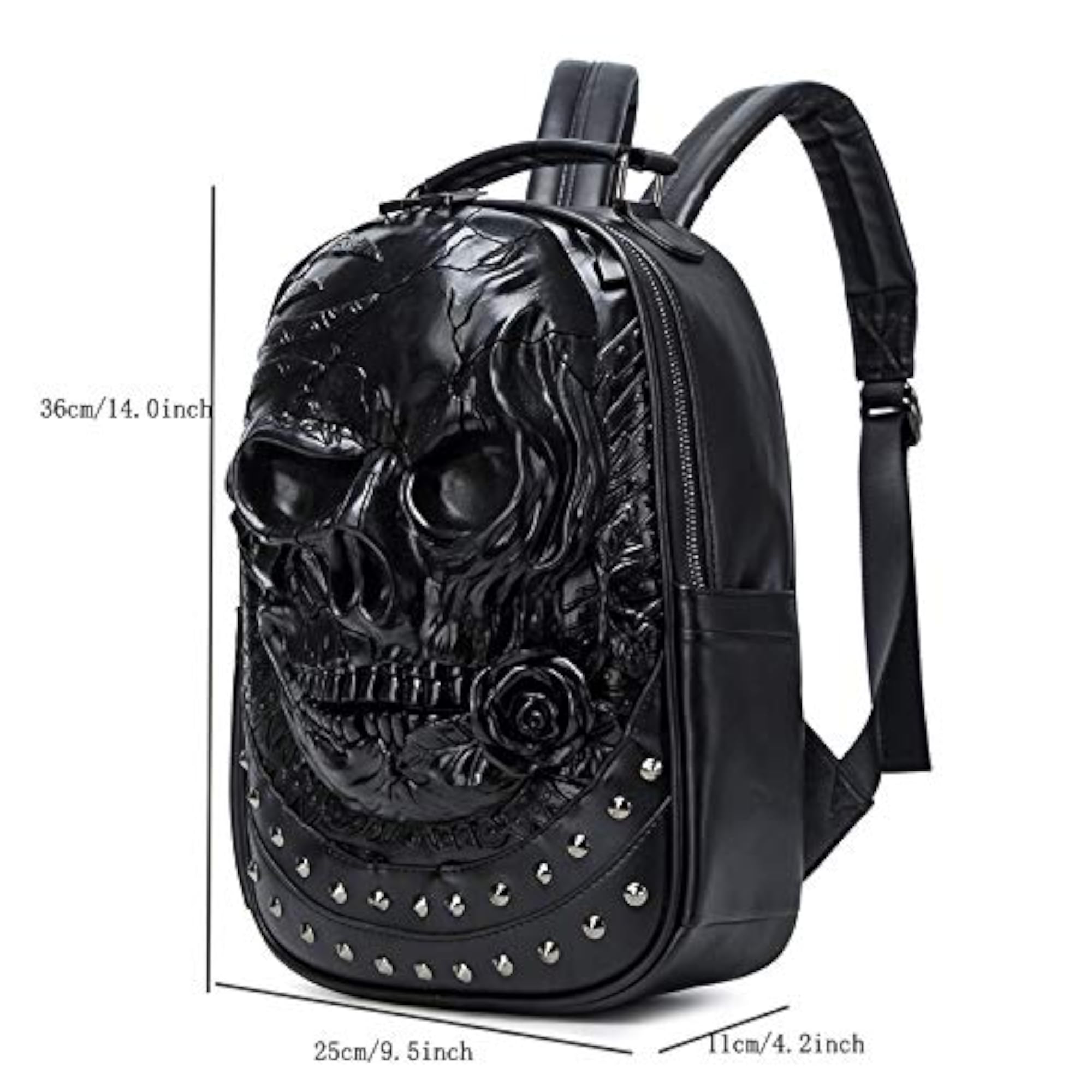Embossed 3D Men PU Leather Backpack