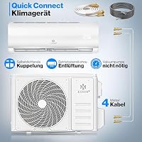 KESSER® Split Klimaanlage Set Quick Connect – WiFi & App Klimagerät mit Heizfunktion & Kühlmodus Wandklimaanlage, mit Kupferleitung 18000 BTU 5,3 kW Kältemittel R32 Inkl. Montagematerial – Ansicht 2