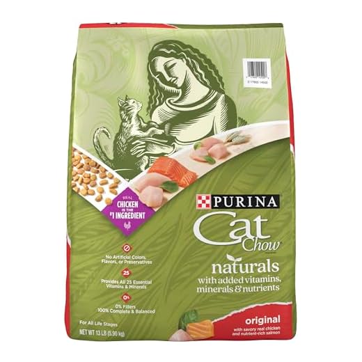 Purina Cat Chow Naturals With Added Vitamins, Minerals and Nutrients Dry Cat Food, Naturals Original - 13 lb. Bag