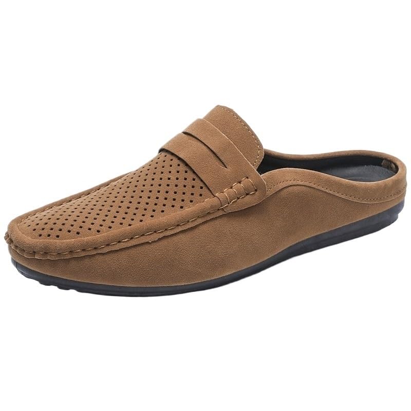Men's Vintage Loafers Shoes Suede Vamp Fashion Solid Color Round Toe Anti-Slip Non Slip Resistant Prom Slip-on