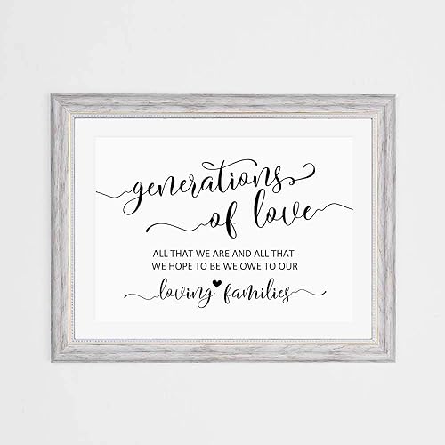 Miniatura 5 de Generations of Love Wedding Sign Generations of Love Sign Wedding Generation Sign All That We Are and All That We Hope Wedding Quote UNFRAMED 8x10