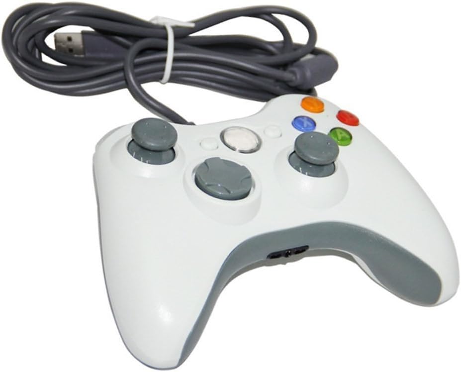 XFUNY® Premium Newest Wired Remote Controller for Microsoft Windows PC Xbox 360 XBOX360 (White)