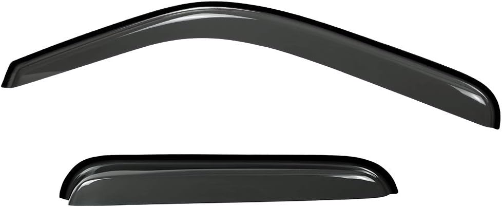 4Pcs Rain Guards Window Visors Compatible with 1999-2006 Chevy Silverado GMC Sierra 1500 2500 3500 HD Extended Cab, Out-Channel Outside Mount, Dark Smoke Window Deflectors