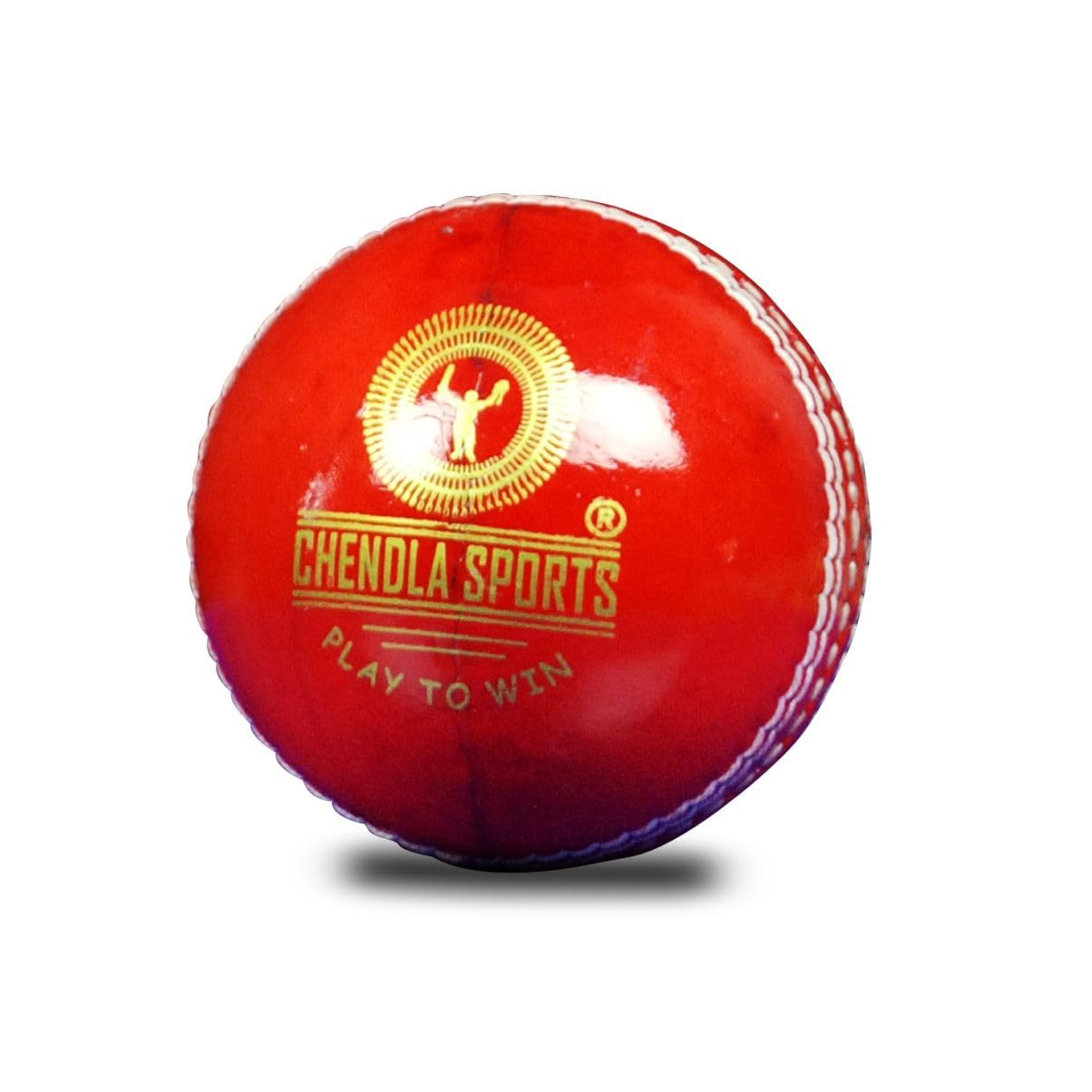 CHENDLA SPORTS V9A 4 Panel Cricket Leather Ball - Adult Size Red