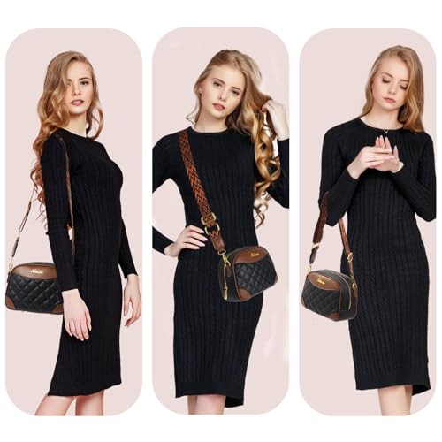 Small ​Crossbody Bags for Women – Leather Purses with Adjustable Strap, Color-Block Cross body Handbags for Gifts2