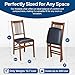 MECO Stakmore True Mission Wooden Folding Chairs with Padded Seats, Set of 2 - No Assembly Foldable Dining Chairs, Steel Folding Mechanism, Upholstered Cushion, Space-Saving, Fruitwood Frame
