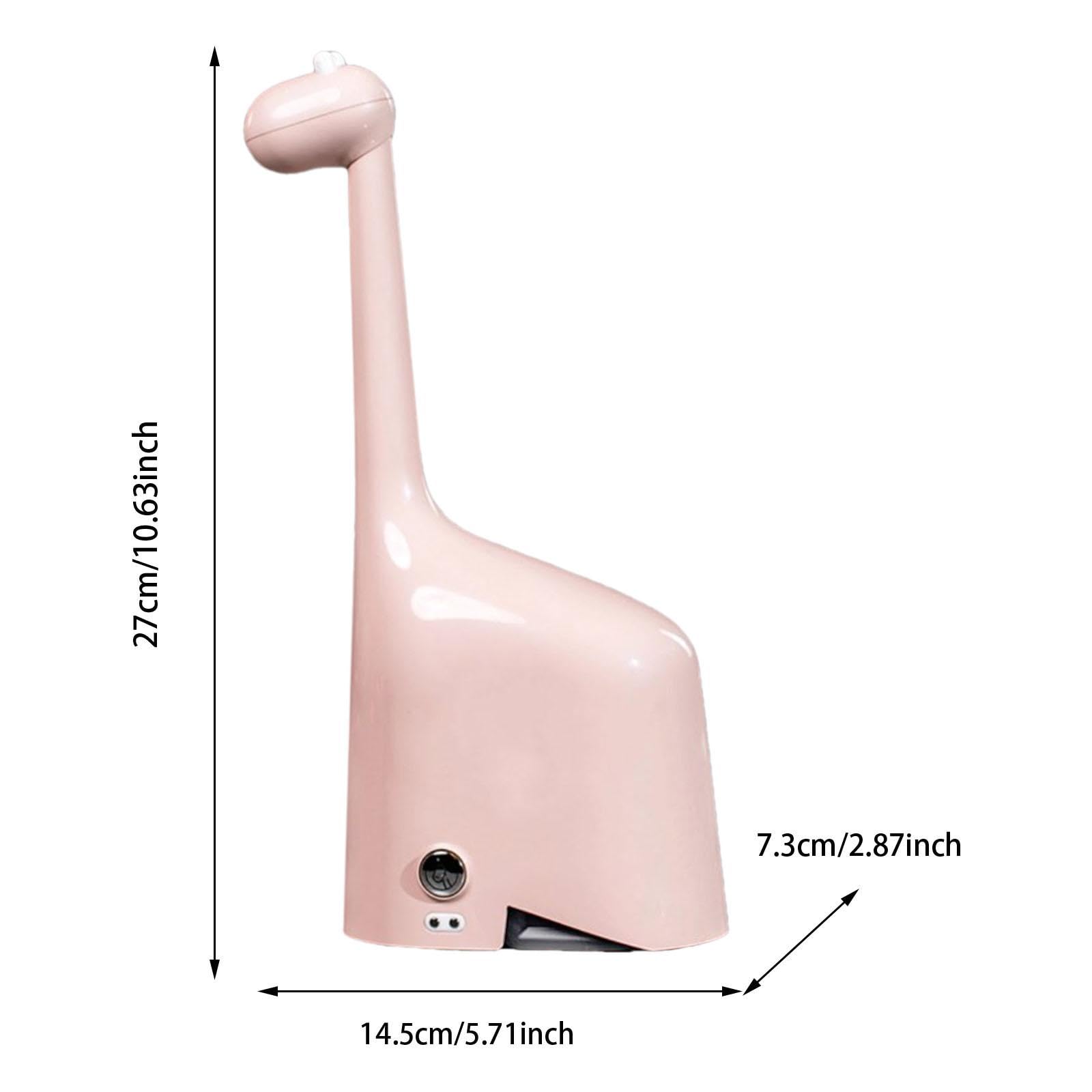 Dispensador de Jabón Automático Sin Contacto, Dispensador de Jabón Espumoso con Forma de Jirafa para Ducha de Baño, Rosa, Individual