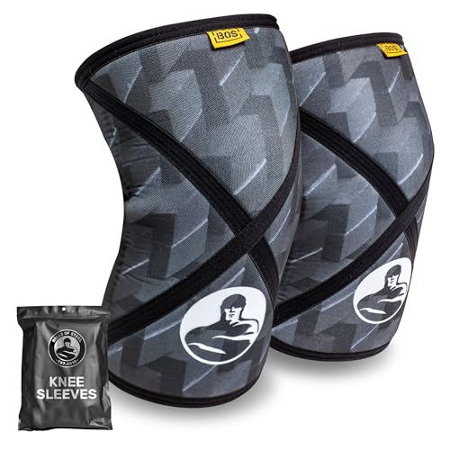 Bells of Steel Powerlifting Knee Sleeves for Men and Women, 7mm, Neoprene Knee Sleeve, 1 Pair of Knee Cover, New Size Chart