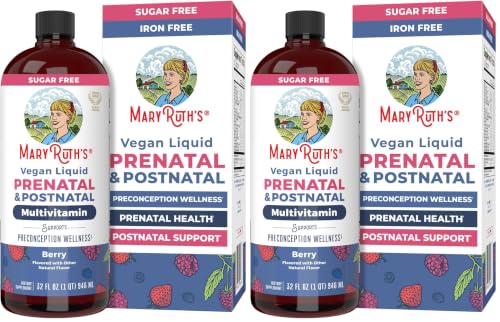 Image of MARYRUTH'S Postnatal & Prenatal Liquid Multivitamin for Women | Selenium | Folate | Healthy Fetal Development | Prenatal Vitamins | Vegan | Non-GMO | Sugar Free | Gluten Free | 32 oz (Pack of 2)
