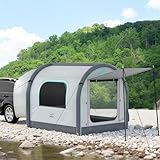 M KARMATER 60 Second Blow Up Camping Tent, Inflatable Waterproof & Windproof Family Tent, Easy Setup 2-4 Person All Weather 4 Season Outdoor Tent for SUV with Storage Bag