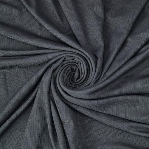 SUPERFINDINGS Stretch Power Mesh 1.7x1 m Schwarzer Power Mesh Stoff 4 Wege Stretch Mesh Elastischer Netzstoff Aus Polyester Zum Nähen von Kleidungsstücken Brautkleidern Kostümen