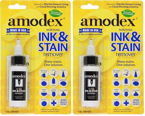 Image of Amodex Ink & Stain Remover 1oz Bottle, (Pack of 2)
