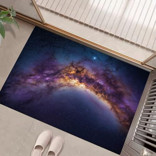 Felpudo de entrada interior para decorar el recibidor con la Vía Láctea 60x90cm 3