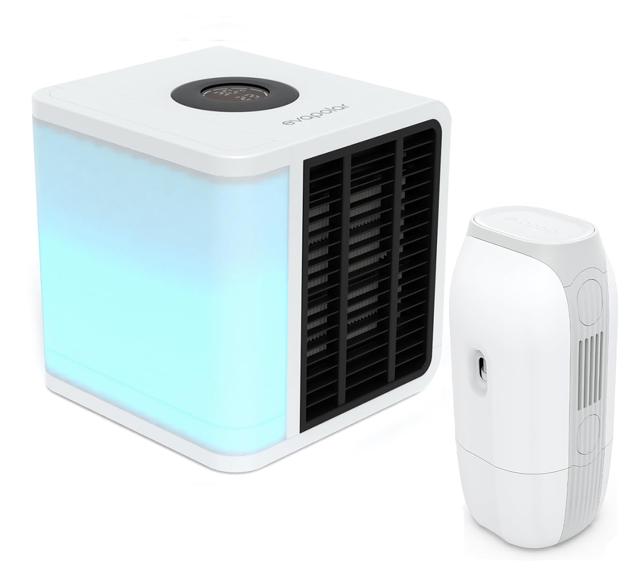 EvaLight Portable Air Cooler White and Mini Air Purifier EvaPure