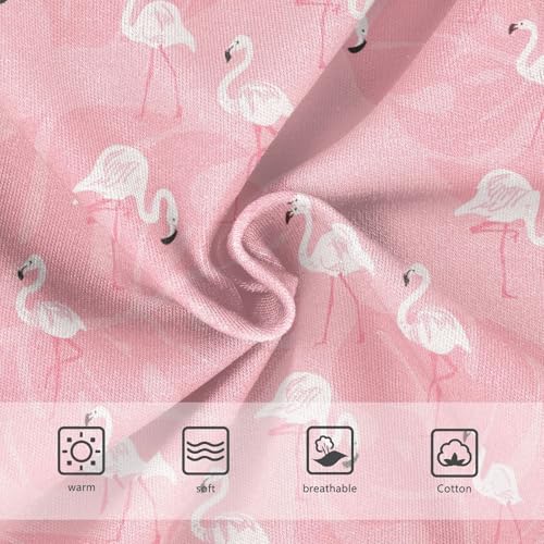 Girls' Underwear Pink Palm Leaf Flamingo Cotton Stretch Comfort Toddler Panties3