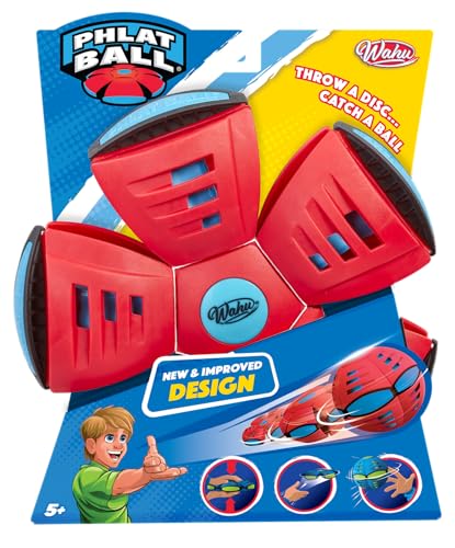 Wahu - PHLAT BALL Classic - Farblich Sortiert - Frisbee & Ball in Einem – Transformierbare Wurfscheibe – Outdoor-Spiel für Kinder ab 5 Jahren – 22,9 cm Frisbee, 15,7 cm Ball – Für Garten & Park