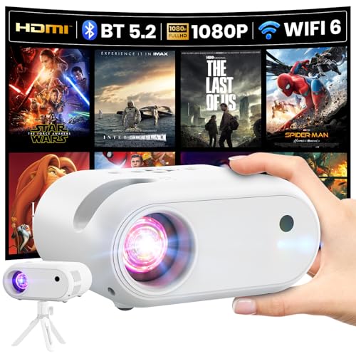 Mini Proyector Con Trípode 1080p Soporte Wifi Bluetooth Proyector Portátil, Compatible Con Smartphone, Hdmi, Usb, Tv Stick, Inicio Exterior Dormitorio Proyector, Blanco Mini Proyector Con Trípode 1080p Soporte Wifi Bluetooth Proyector Portátil, Compatible Con Smartphone, Hdmi, Usb, Tv Stick, Inicio Exterior Dormitorio Proyector, Blanco