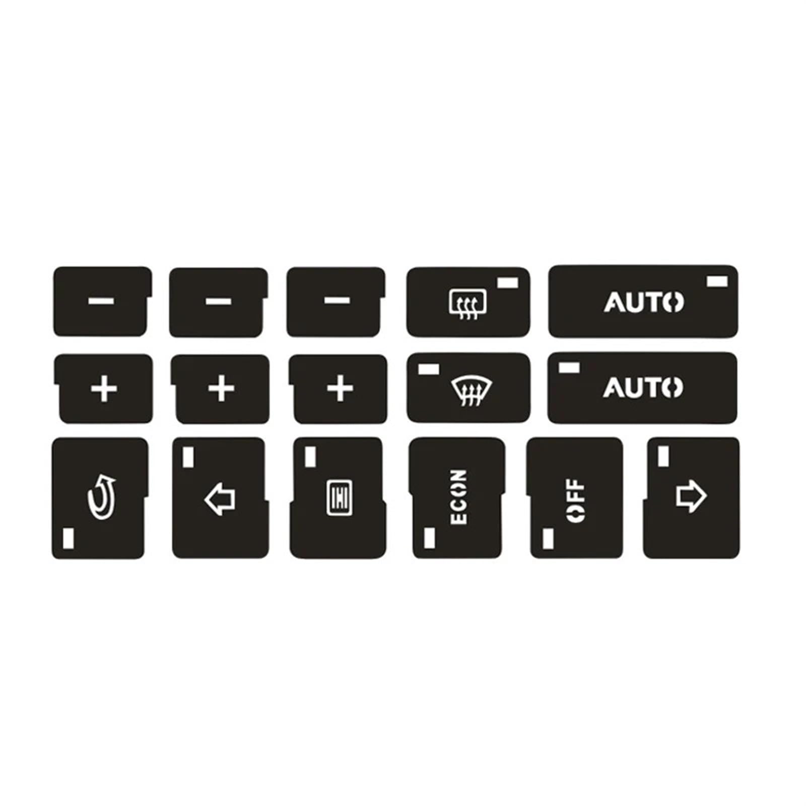 Autocollants boutons climatisation Audi A4 B6 B7 2000-2004 - 8