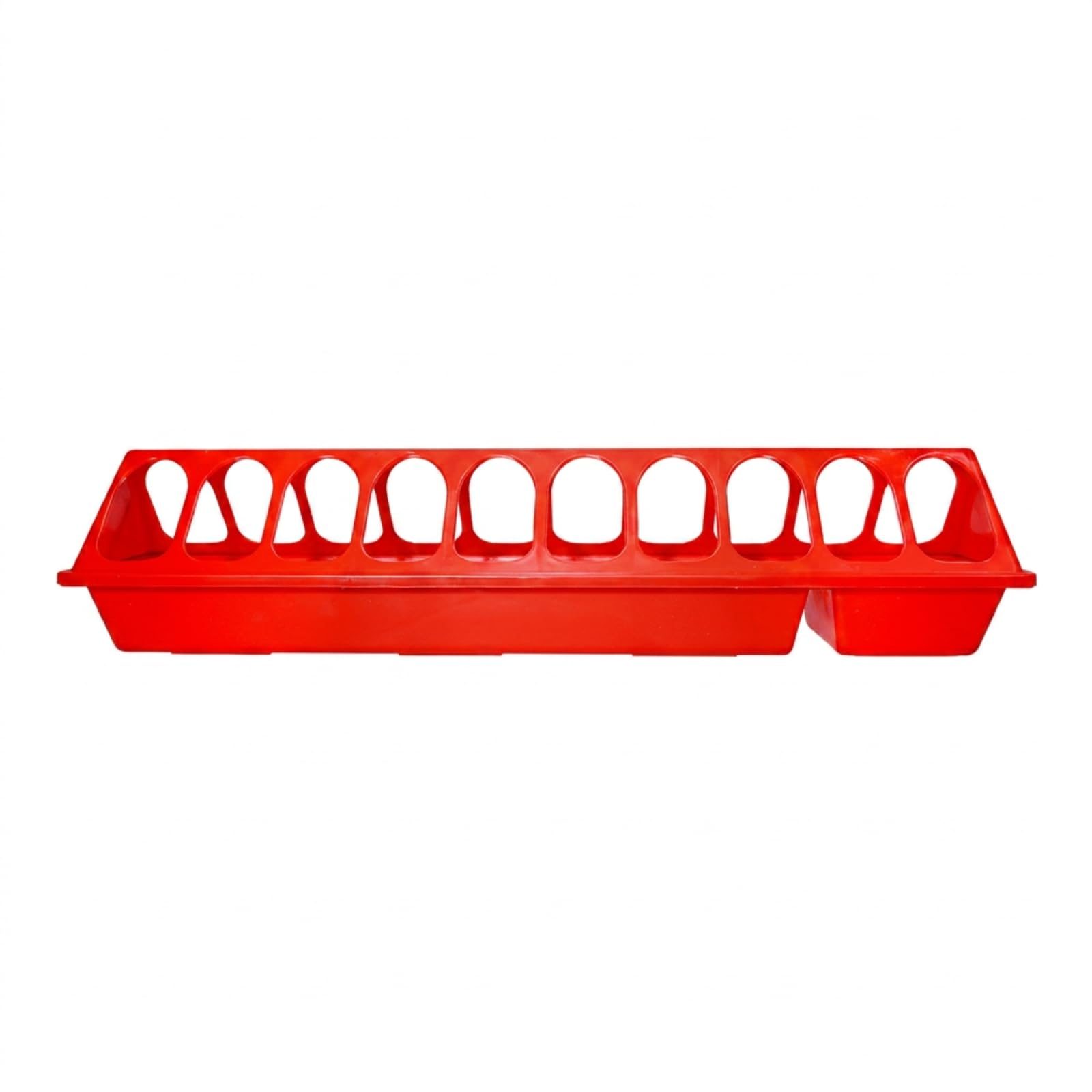Mangiatoia Rettangolare in Plastica Anti-Spreco Mangiatoia a Canaletta Facile da Abbeveratoio per Galline, Allevatori, Pollaio, Allevamento , 75 Cm