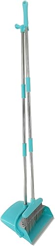 Miniatura 8 de Xifando Juego de escoba y recogedor extensible de mango largo, de acero inoxidable, ligero, vertical, para cocina, vestíbulo, oficina, sala de