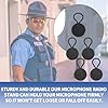 4pcs Mic Clips for Law Enforcement, Radio Microphone Holder Extra Strong Stitching Police Mic Clip Hands-Free Equipmen Accessories Microphone Radio Loop for Vest Belt Outgoing Activities #5