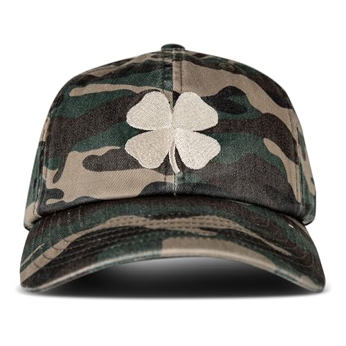 Lucky Brand Classic Cotton Adjustable | Dad Hat | Baseball Cap | Golf | Fishing | Low Profile | 5 Panel Design, Clover - Camo (New)