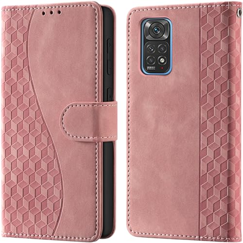 CaseGla Handyhülle für Xiaomi Redmi Note 11 Leder Wallet RFID hüllen Rosa