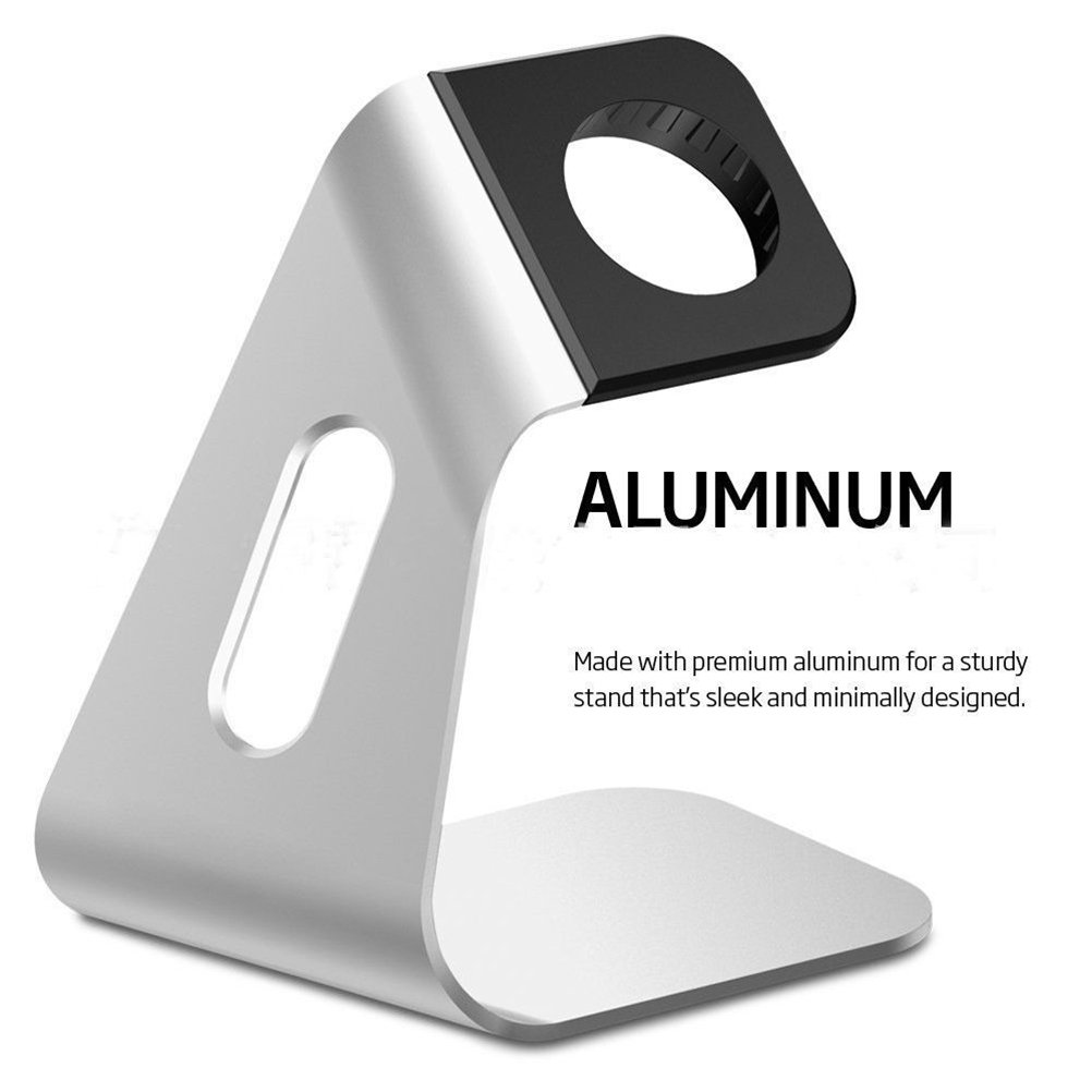 Halterung für Watch, Aluminium, tragbar, universelles Ladegerät, Ständer für Watch 38 mm/42 mm, silberfarben