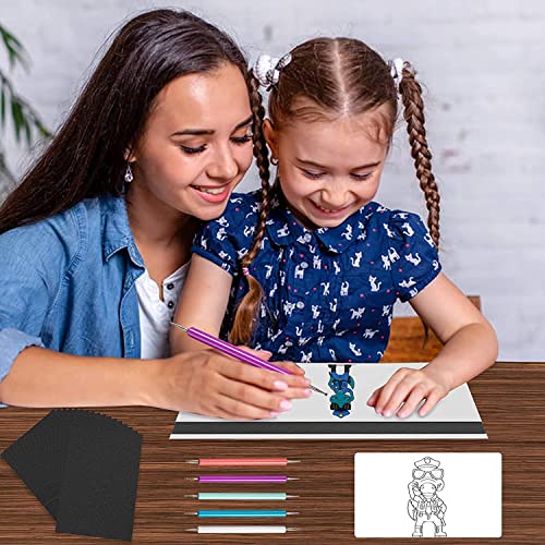 200 Sheets Carbon Paper Graphite Paper Black Carbon Transfer (8.5 x 11.5 inch) with 5 PCS Embossing Styluses Dotting Tools for Wood Paper Canvas Craft
